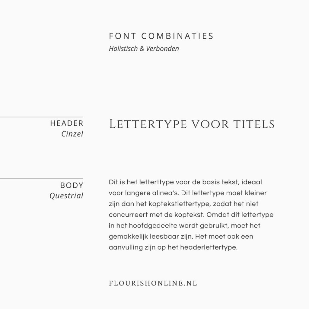 holistisch & verbonden font combinatie 1