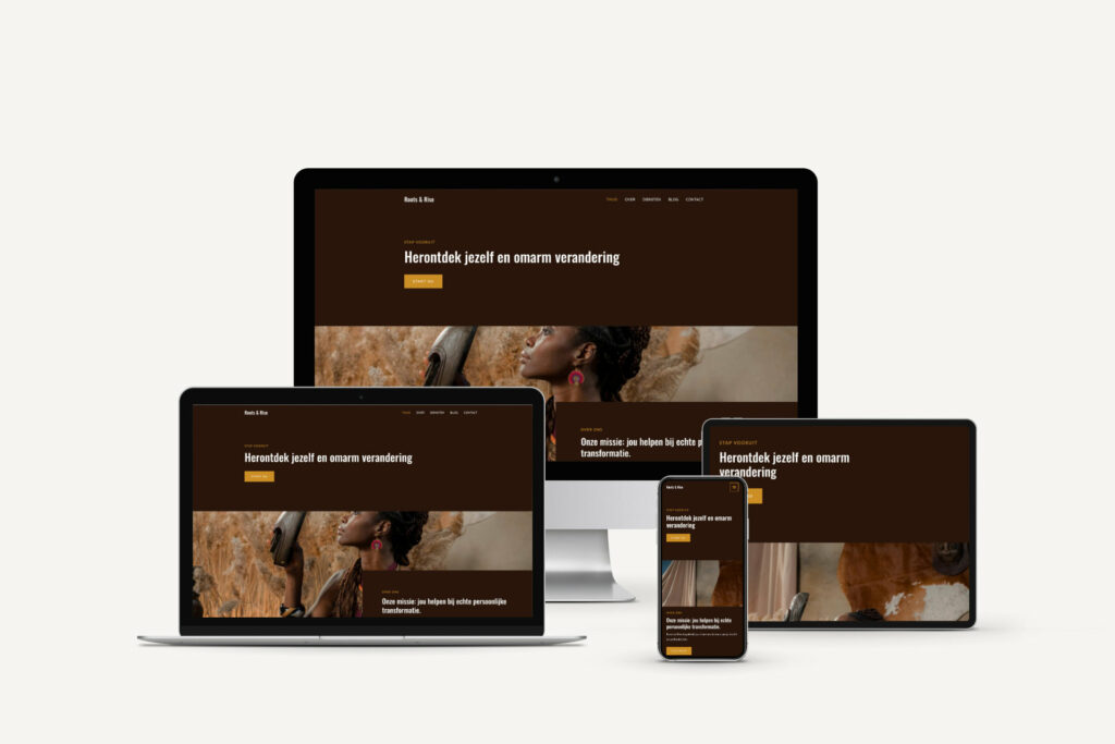 Krachtig & Authentiek voorbeeld website