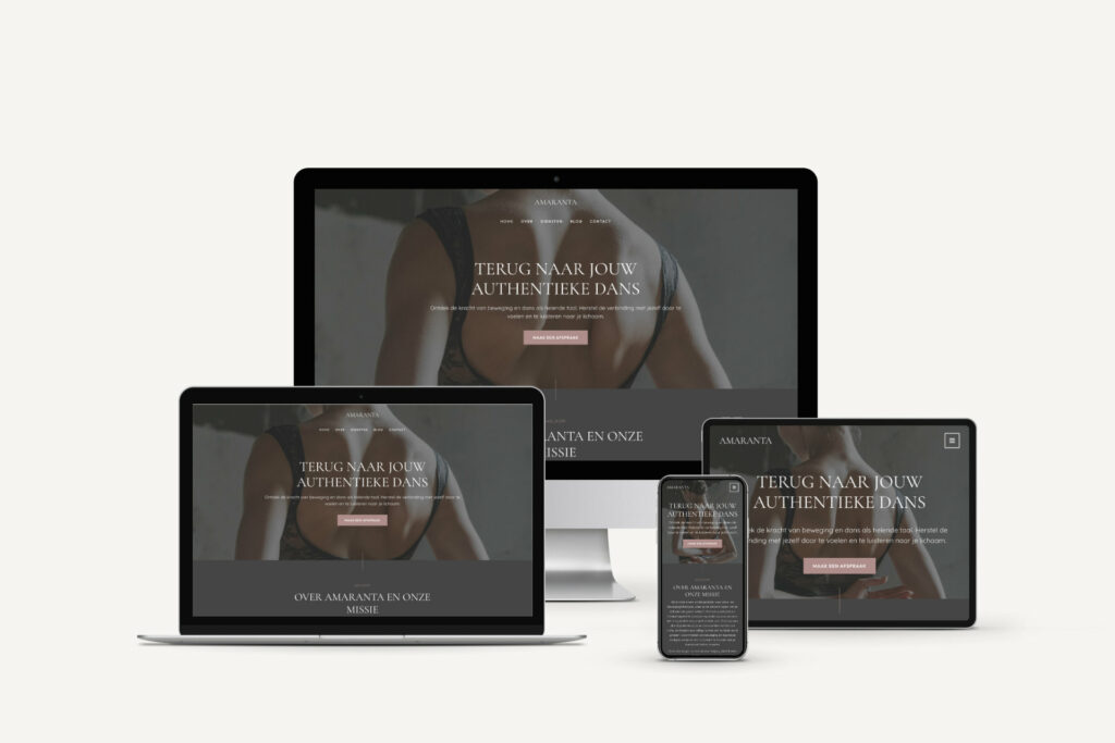 Nostalgisch & Romantisch voorbeeld website