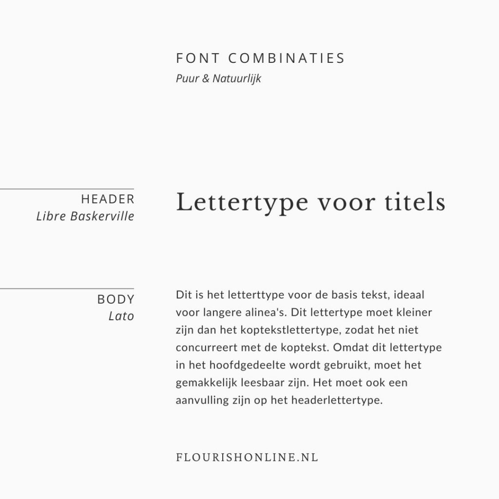 puur & natuurlijk font combinatie 2