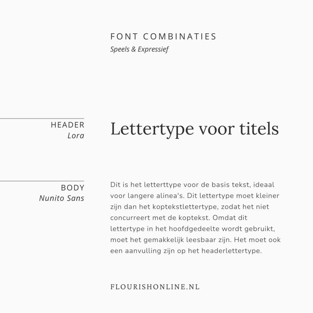 speels & expressief font combinatie 1