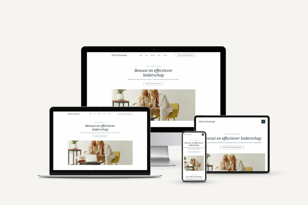 Zakelijk en bezield voorbeeld website