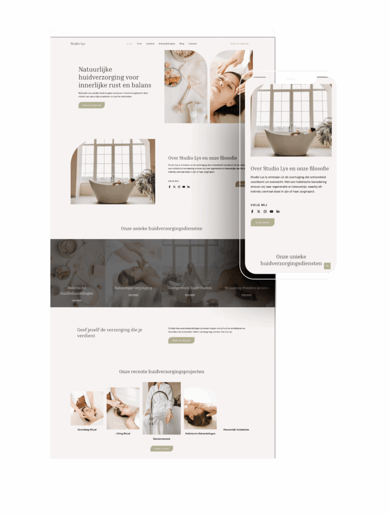 elegant en tijdloos website voorbeeld